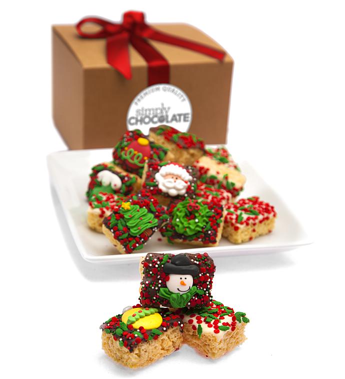 Merry Christmas Hand Dipped Crispy Rice Bites