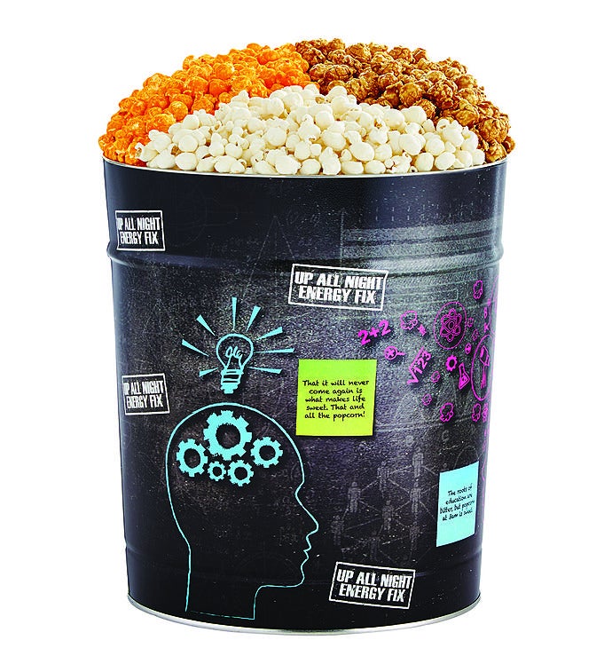 The Popcorn Factory 3.5G Brain Food Tin  3 Flavors