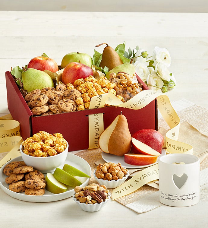 With Sincere Sympathy Fruit & Sweets Box