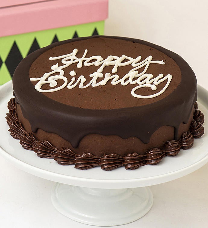 Happy Birthday Chocolate Cream Cheese Frosted Cake | 1800Baskets.com
