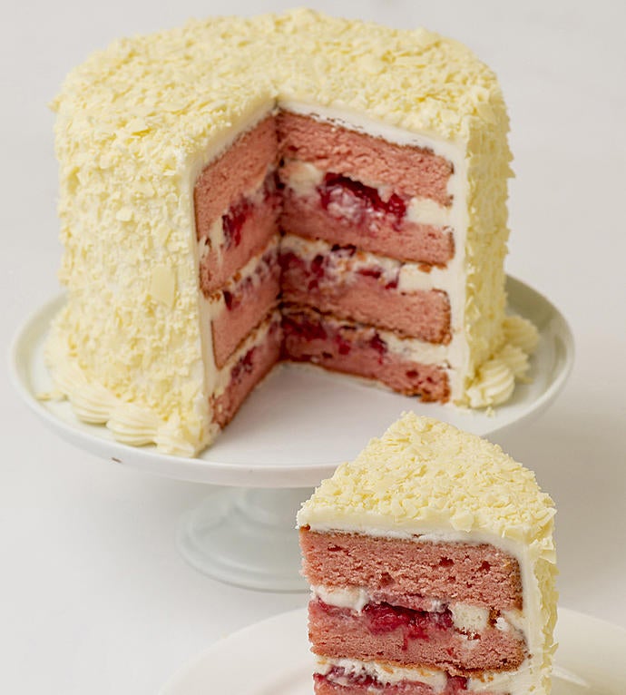 Image of Fresh Strawberry Cream Cheese Frosted Cake Tall 4 Lyr