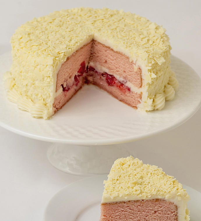 Image of Fresh Strawberry Cream Cheese Frosted Cake 2 Layer