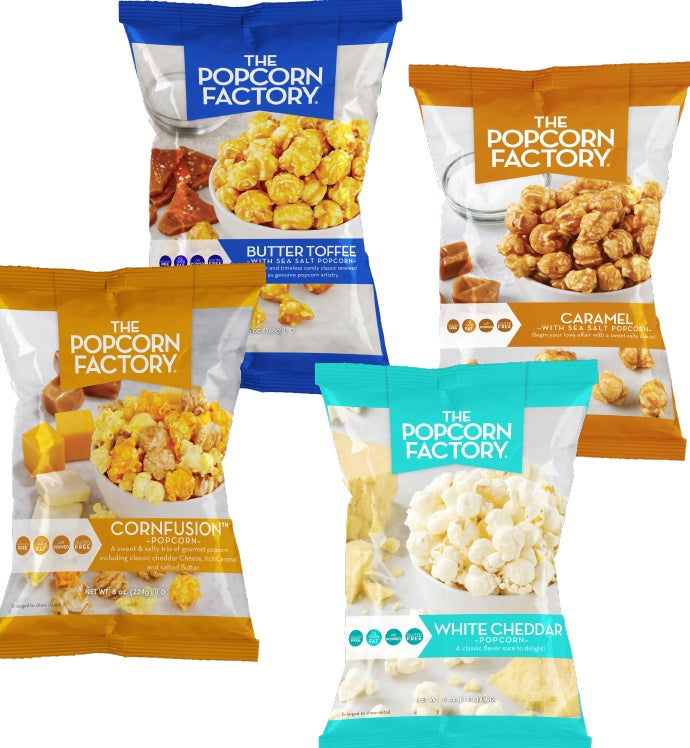The Popcorn Factory 8 Pack Assorted Popcorn Bags