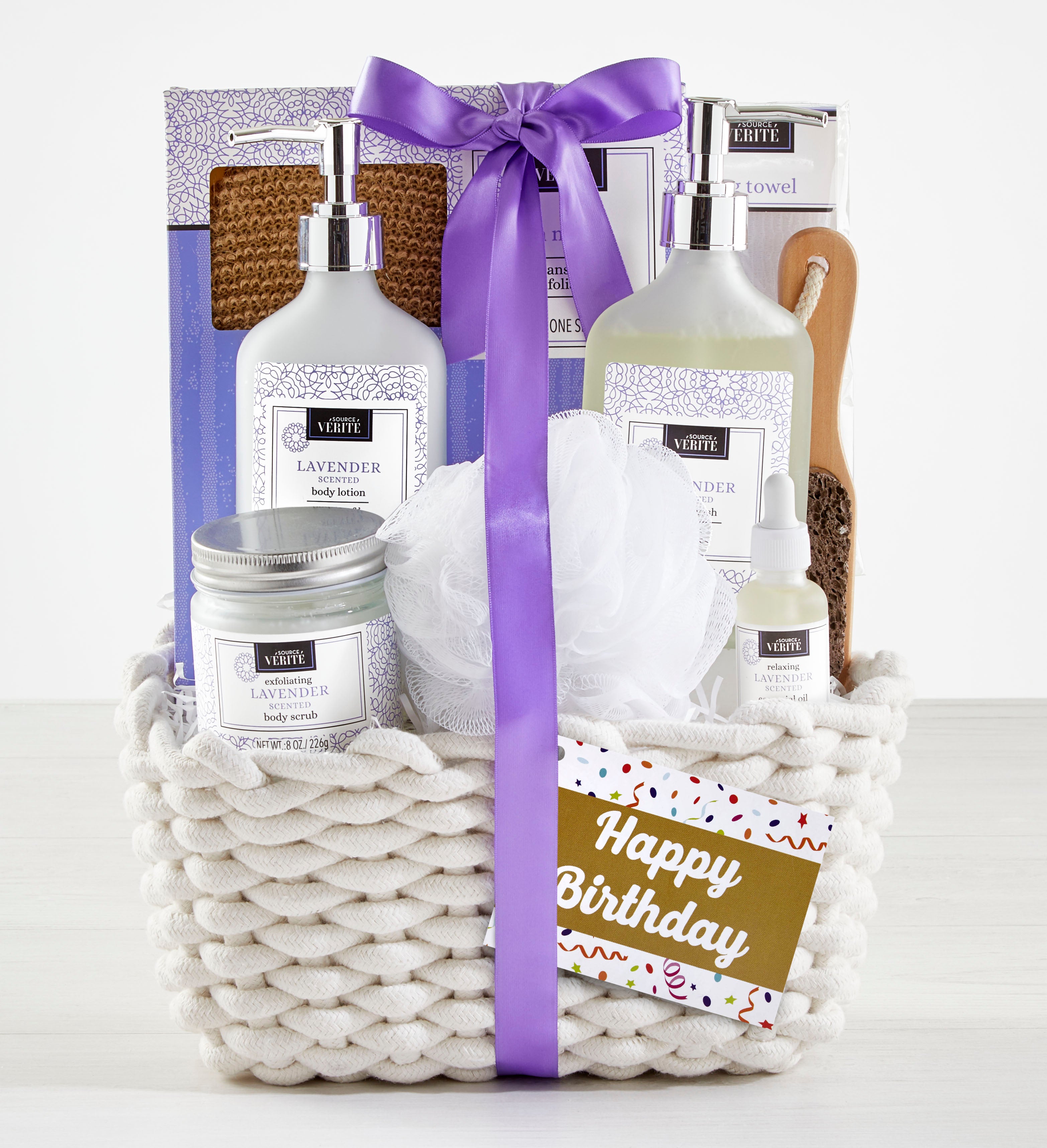 It's Your Birthday! Denarii Lavender Spa Basket