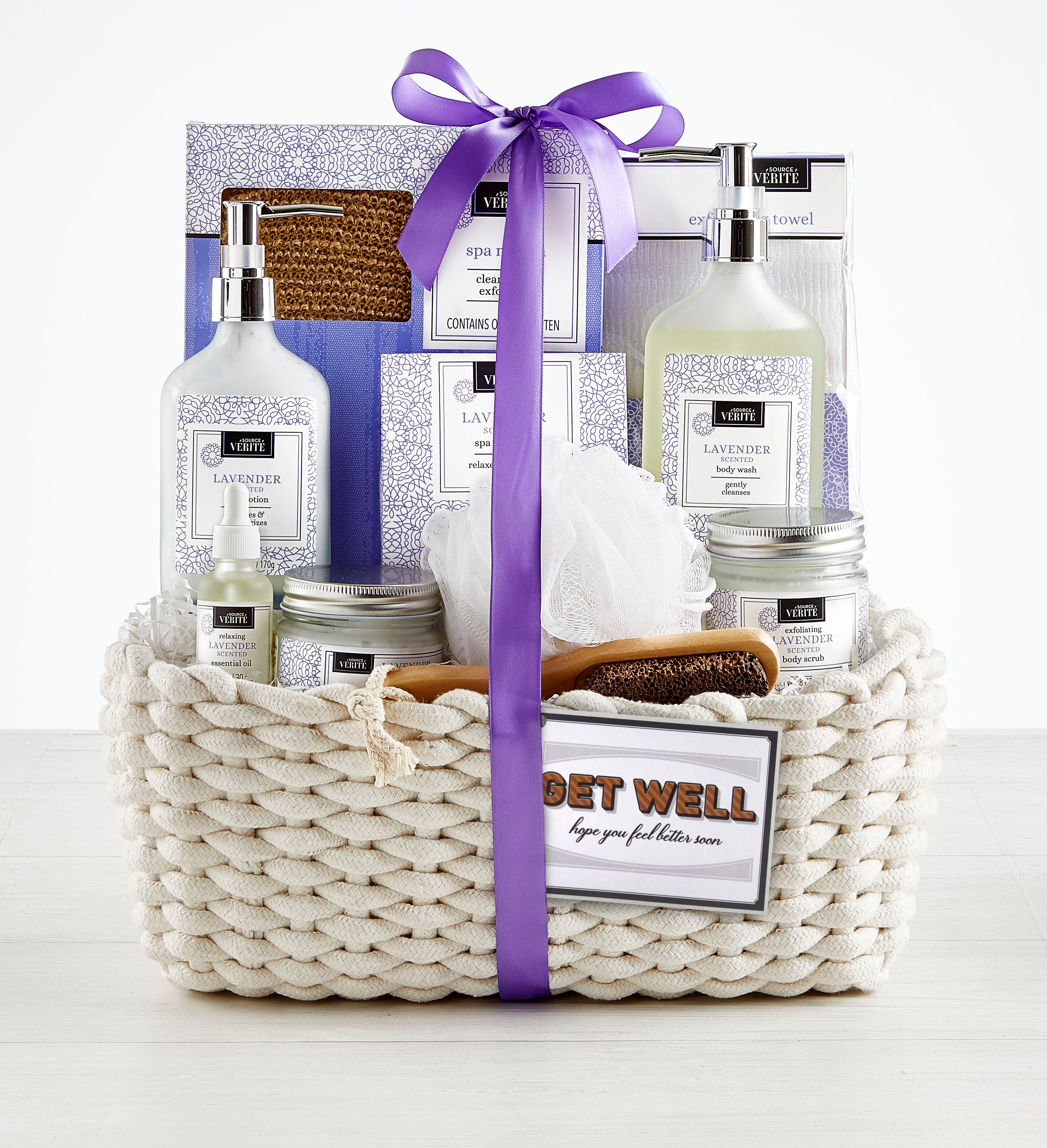 Feel Better Soon Denarii Lavender Spa Gift Basket