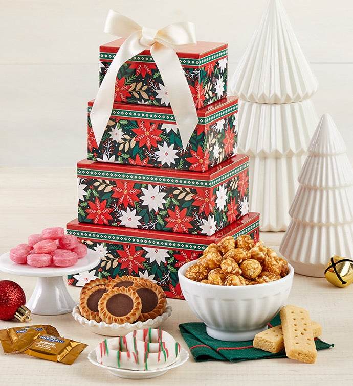 Holiday Evergreen Festive Sweets Tower