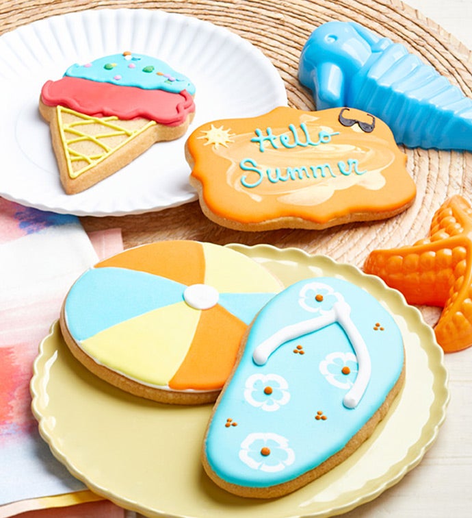 Summer Artisan Iced Cookies