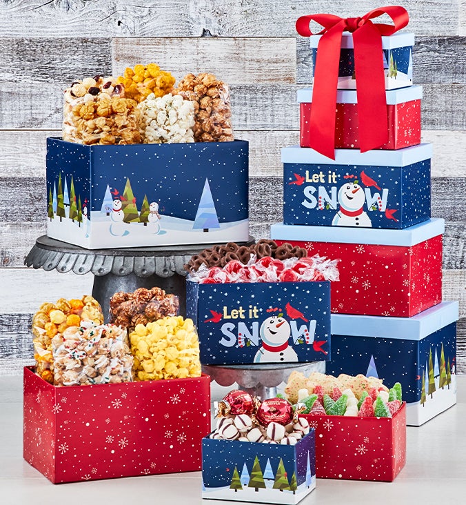 The Popcorn Factory® Snow Much Fun 5 Box Tower