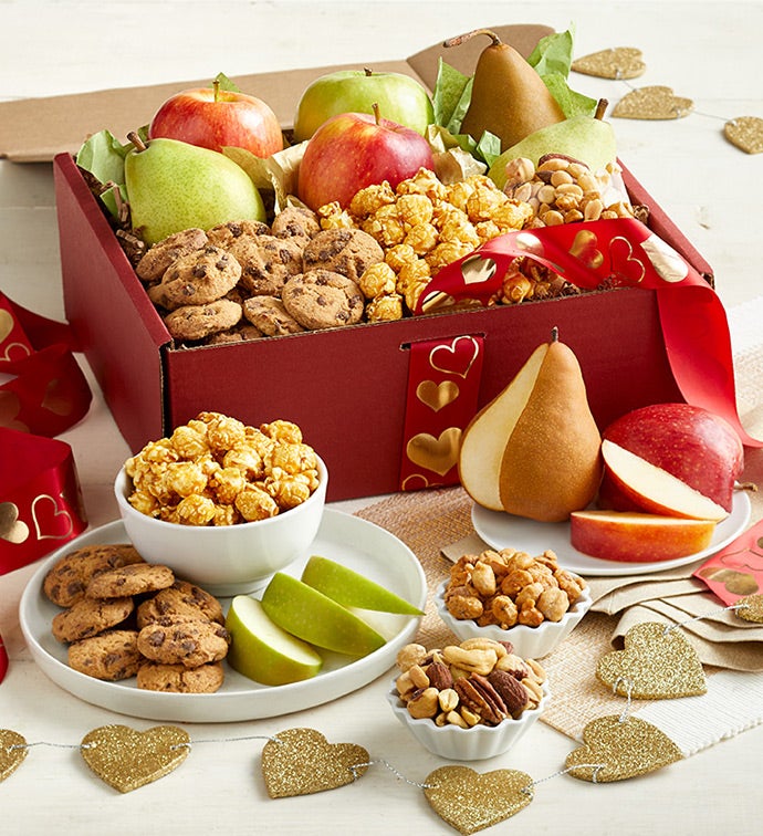 Valentine's Enticing Fruit & Sweets Gift Box