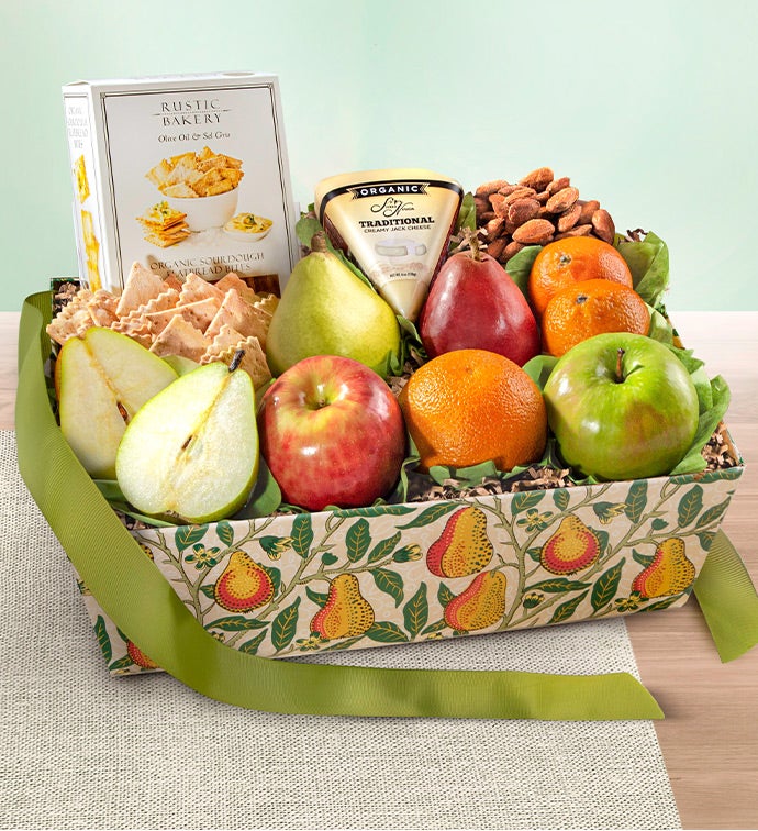 Organic Fruit &amp; Cheese Gift Hamper