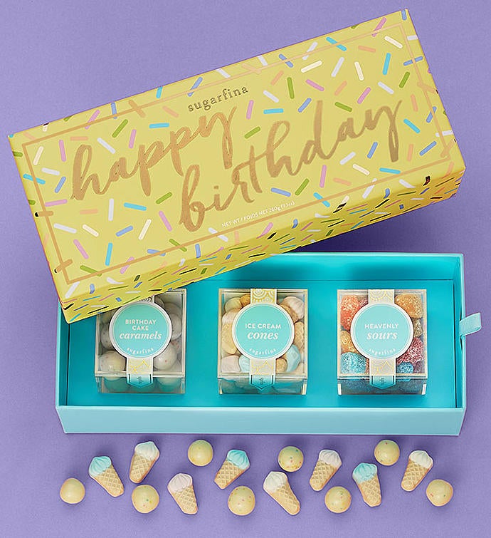Image of Sugarfina Happy Birthday Candy Bento Box 3Pc