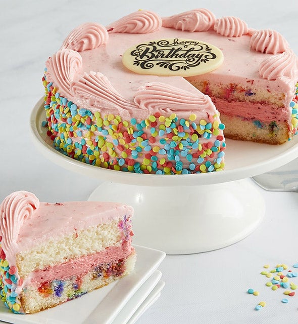Image of Bake Me A Wish! Birthday Strawberry Funfetti Cake