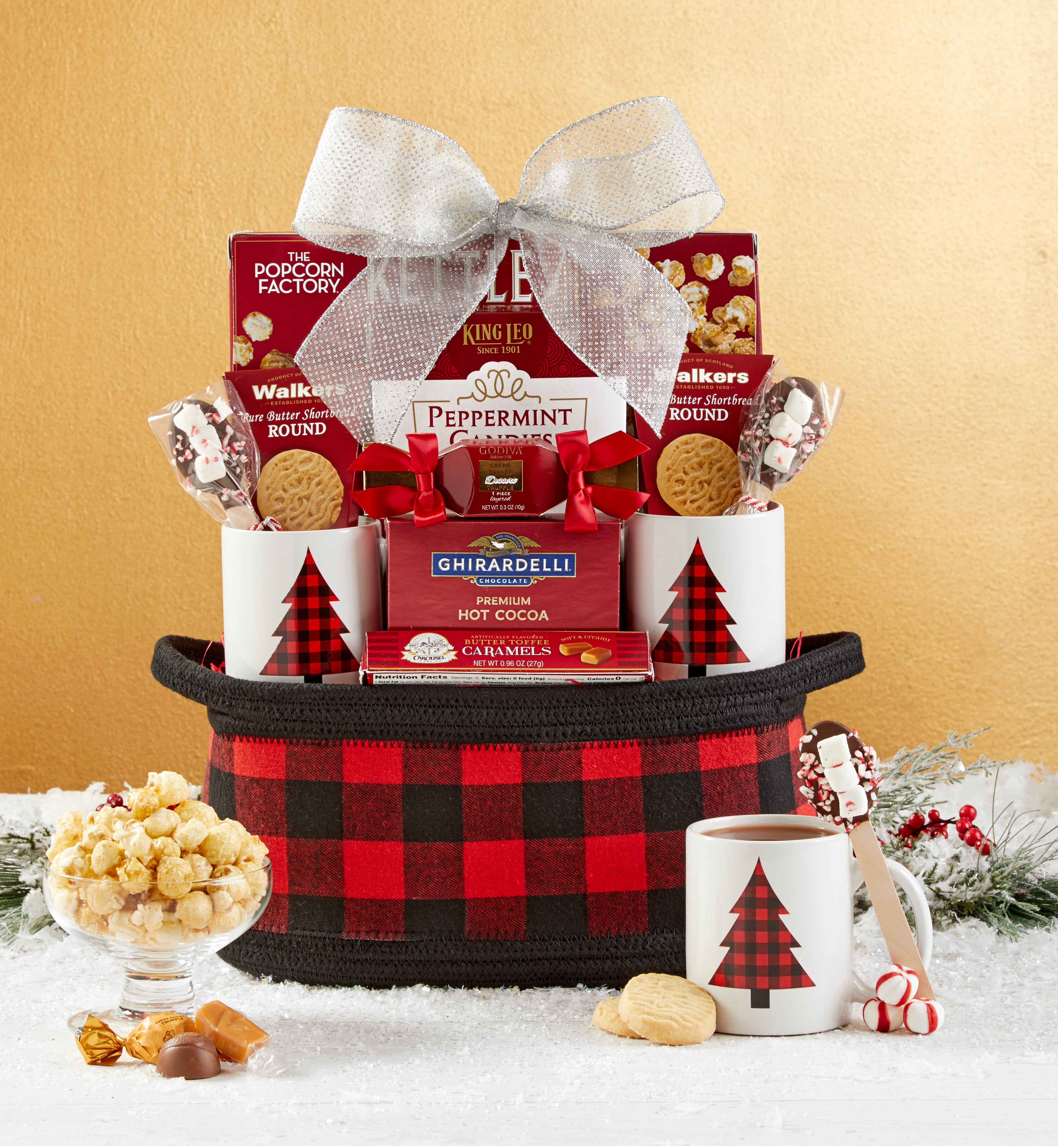 Buffalo Plaid Holiday Gift Basket