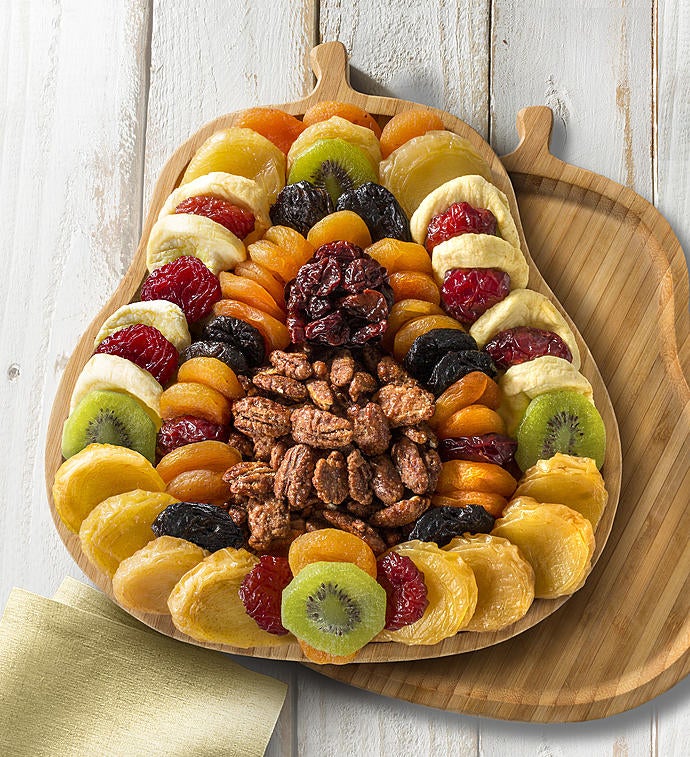 Plentiful Pear Server with Fruits  Nuts