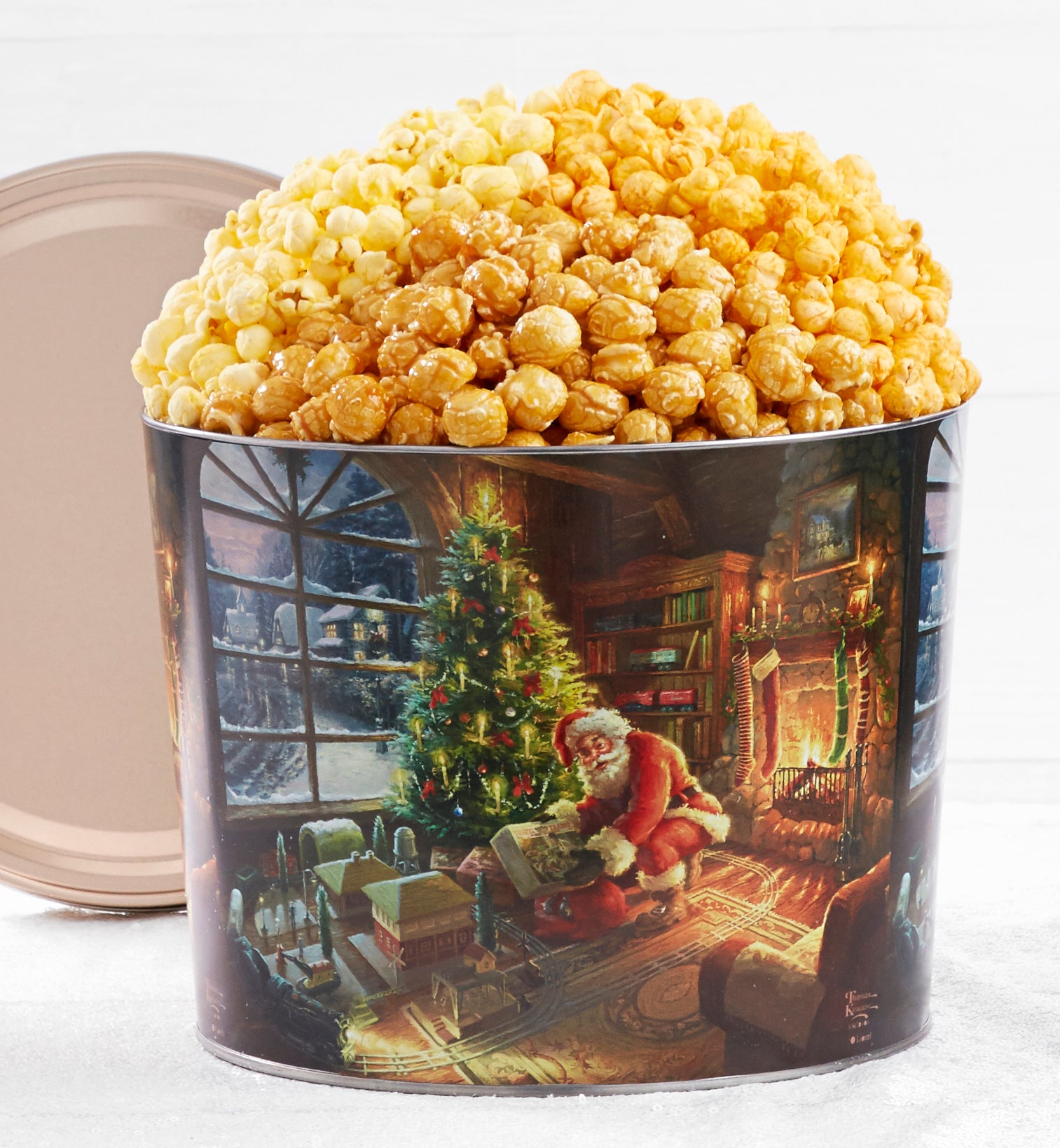 Popcorn Factory Thomas Kinkade® Santa 2G 3Flavor Tin