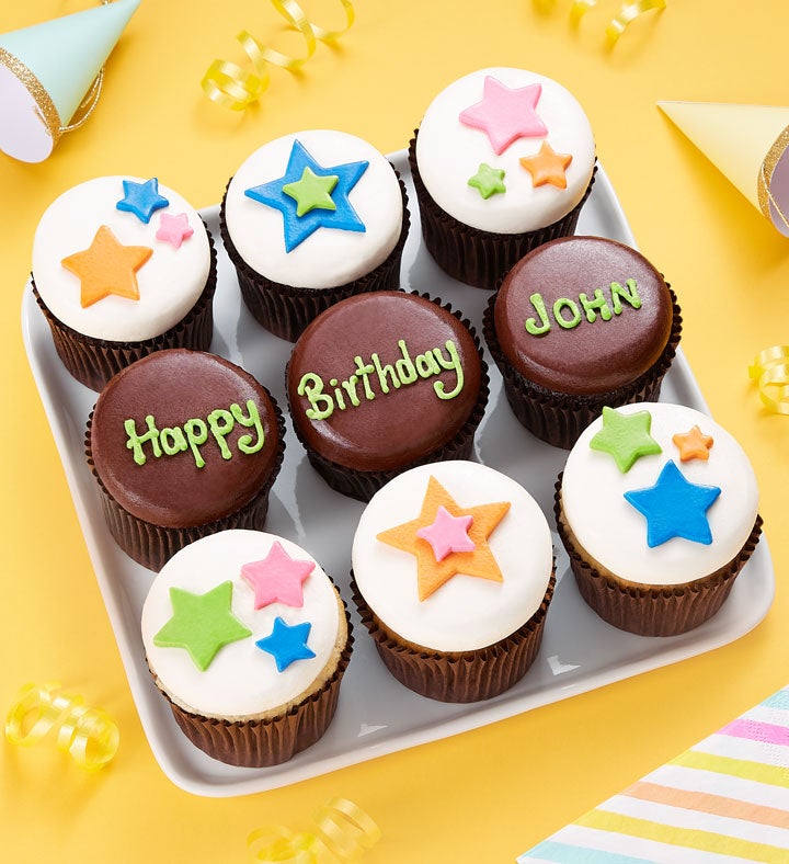 Image of Birthday Best Personalized Artisan Cupcakes Cupcakes, 9 Pc