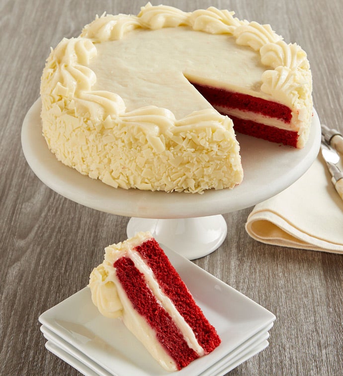 Send red velvet cake with flower design on top Online | Free Delivery |  Gift Jaipur