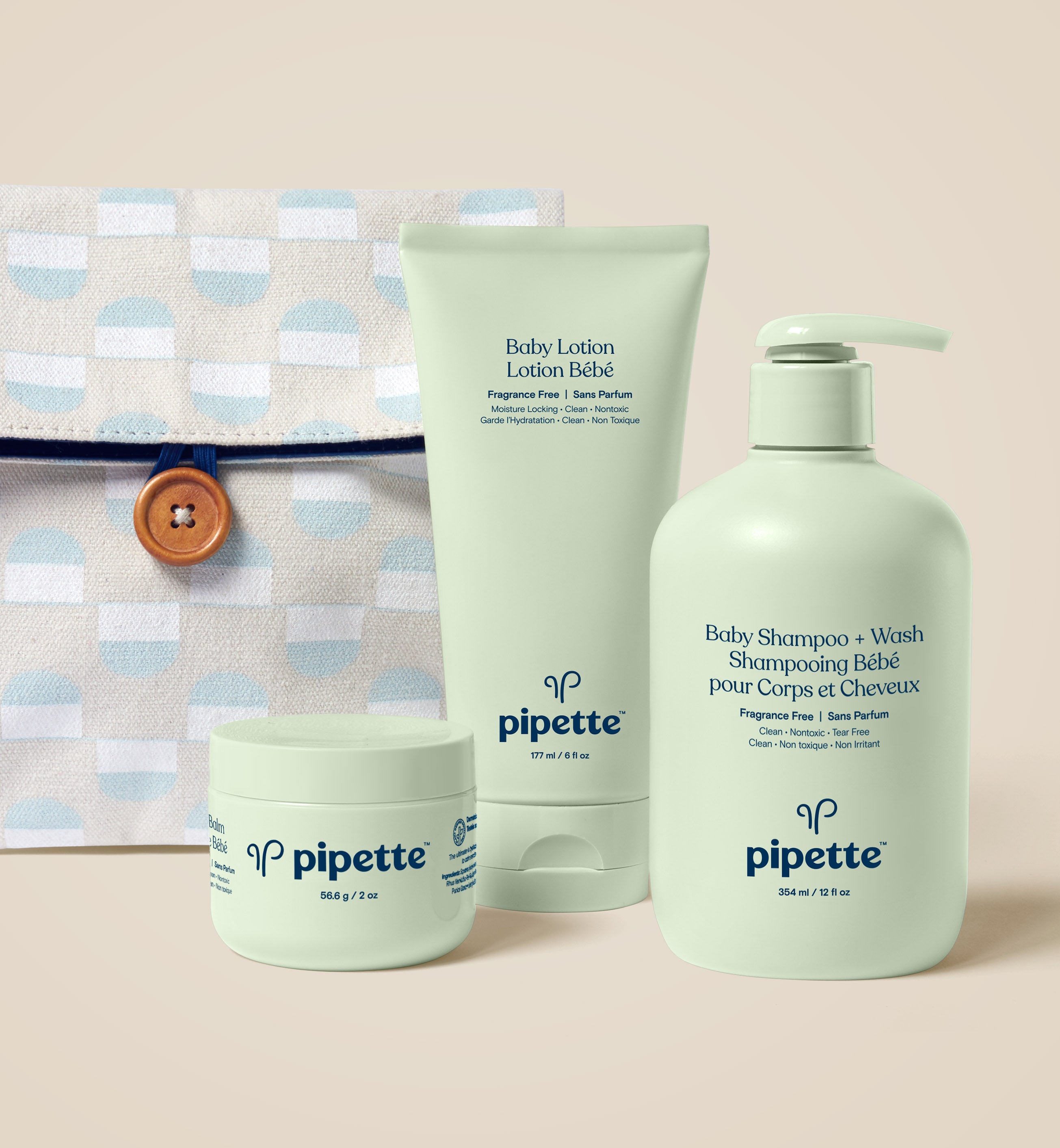 Image of Pipette Baby Trio Keepsake Box & Travel Bag