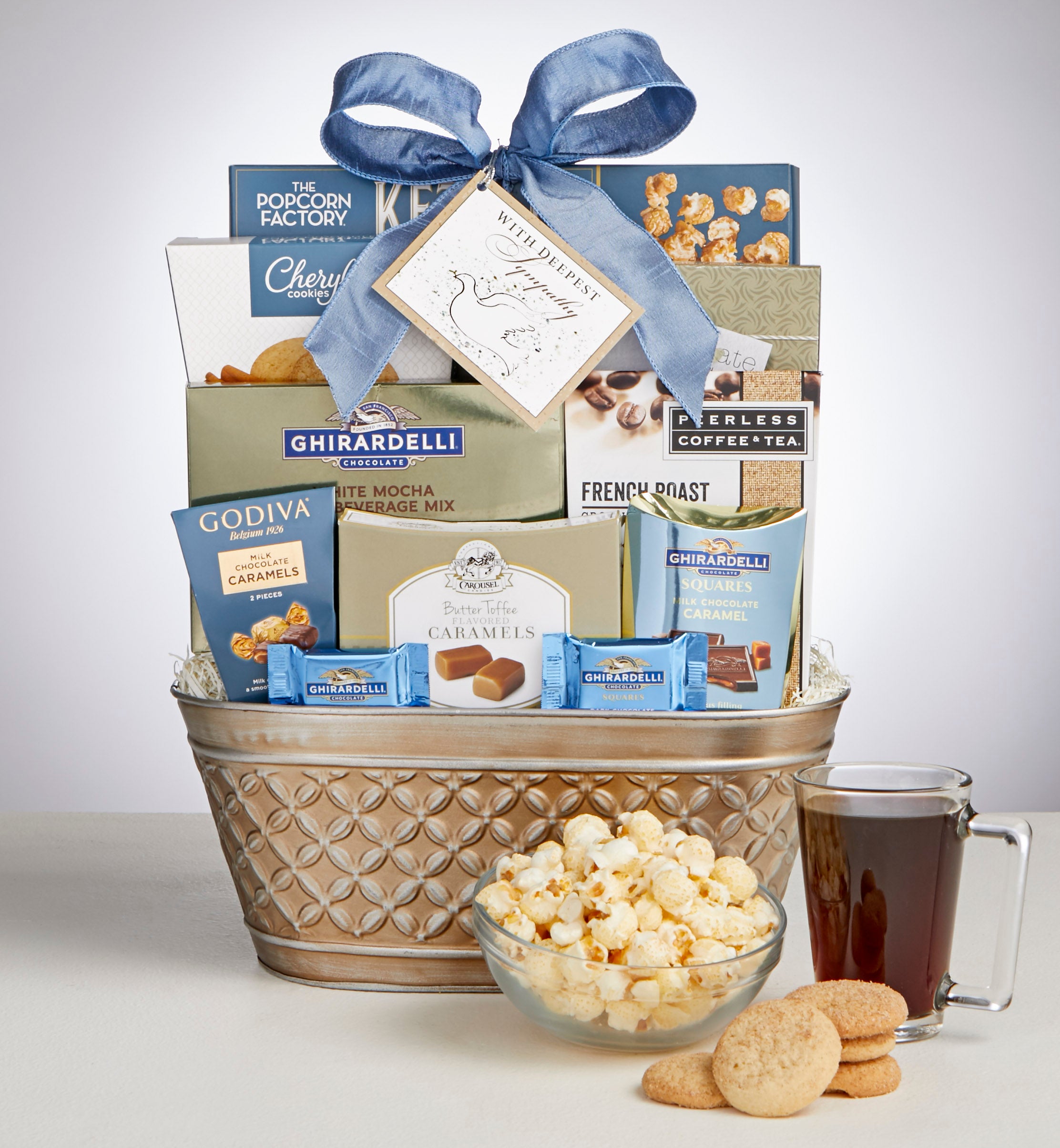 Image of Peace, Prayers & Blessings Sympathy Gift Basket