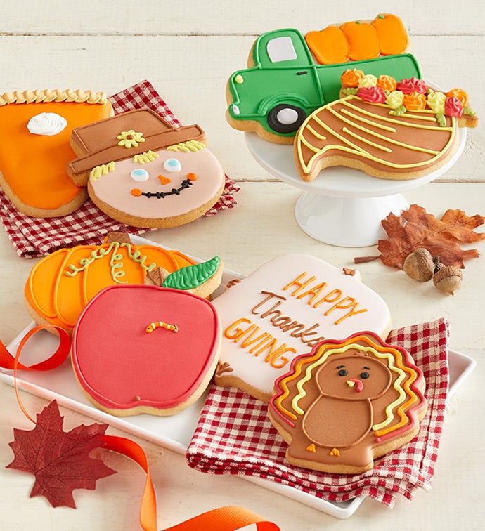 Happy Fall Day Artisan Iced Cookies