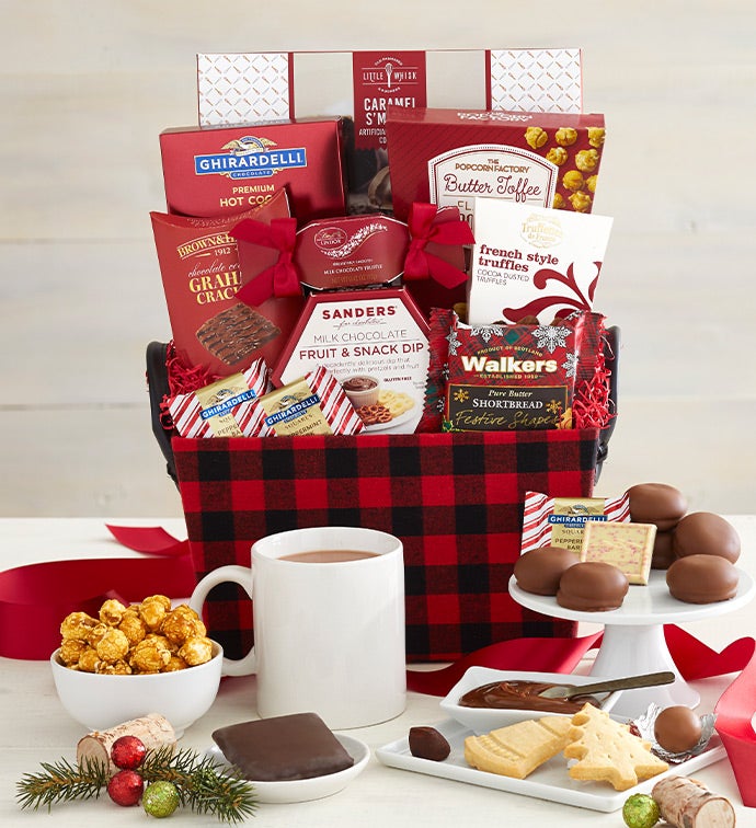 Buffalo Plaid Holiday Basket | 1800Baskets.com