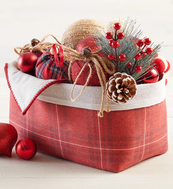 Buffalo Plaid Holiday Tote Gift