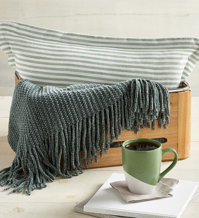 Winter Wooden Hearthside Basket