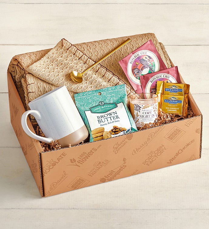 Cozy Blanket and Tea Gift Box