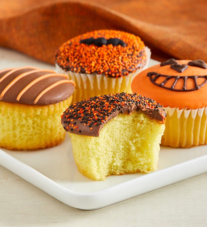 Halloween Belgian Chocolate Dipped Cupcakes