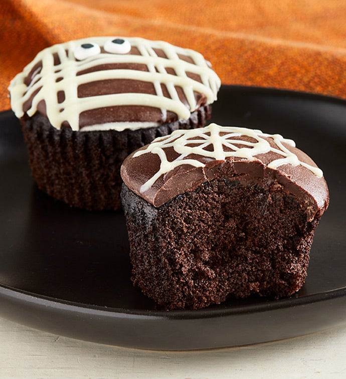 Halloween Belgian Chocolate Dipped Cupcakes