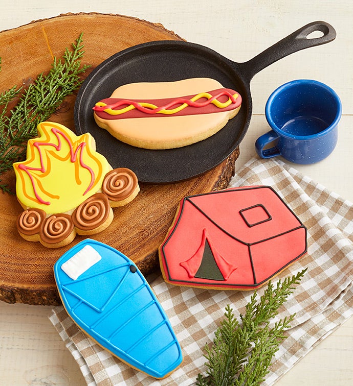 Camping Artisan Iced Cookies 