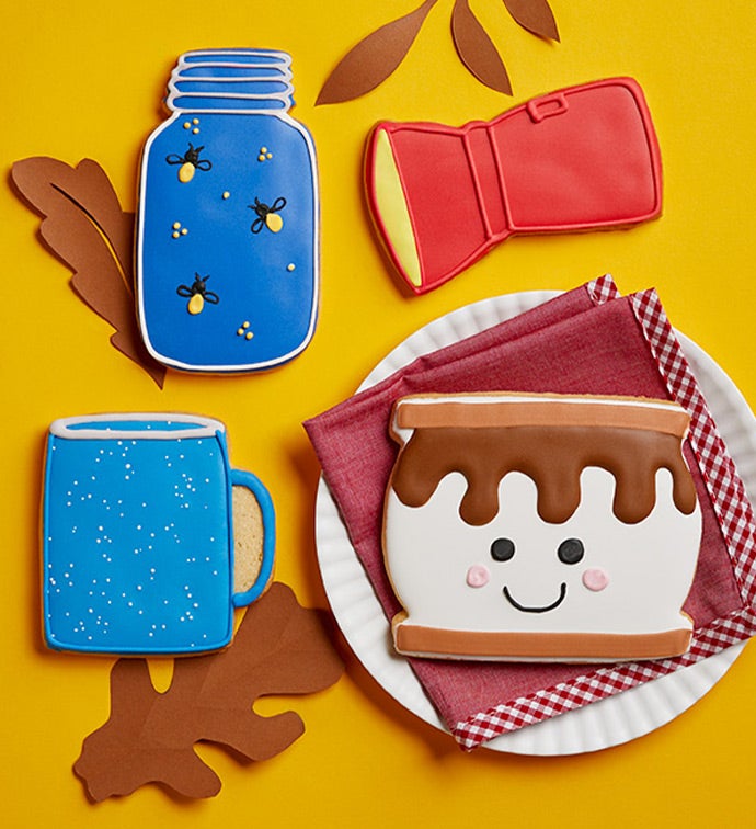 Camping Artisan Iced Cookies 