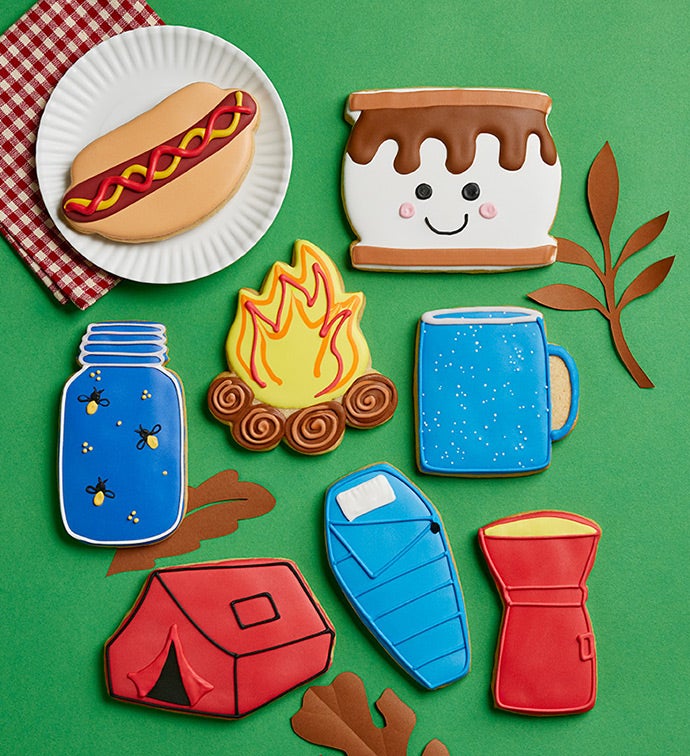 Camping Artisan Iced Cookies 