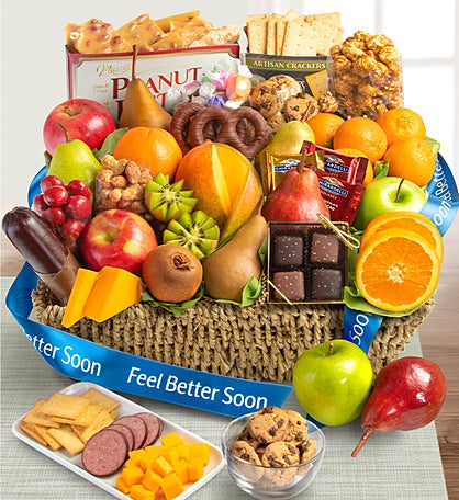Feel Better Fruit & Sweets Gift Basket Grande