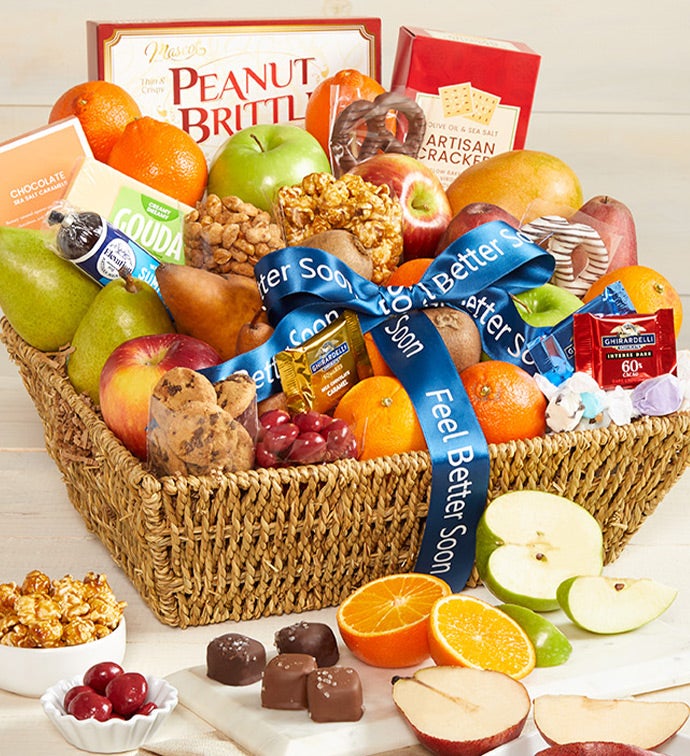 Feel Better Fruit & Sweets Gift Basket Grande