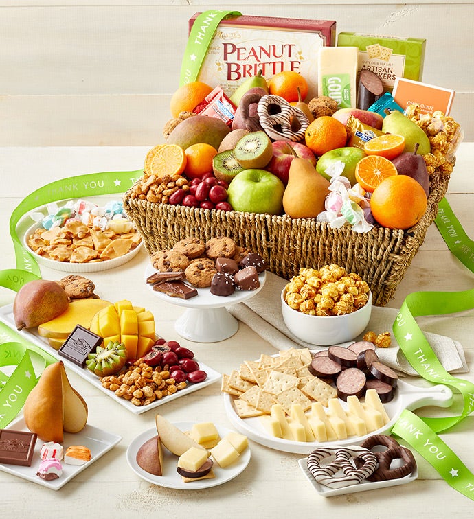 Thank You Fruit & Sweets Gift Basket Grande