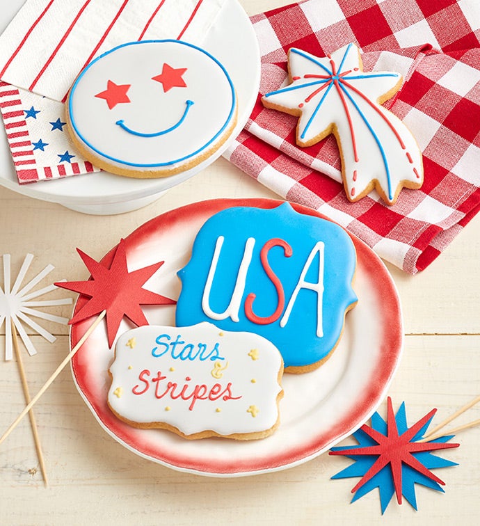 Patriotic Artisan Iced Cookies