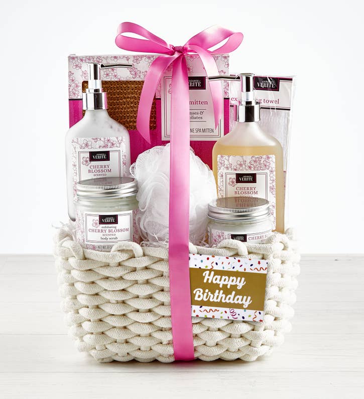 Happy Birthday Cherry Blossom Spa Gift Basket