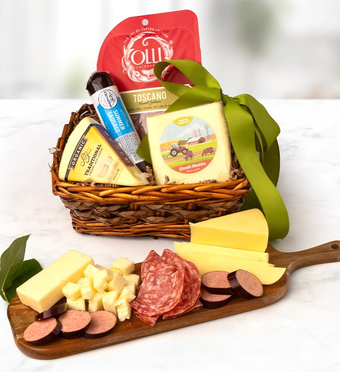California Crafted Meat &amp; Cheese Gift Basket