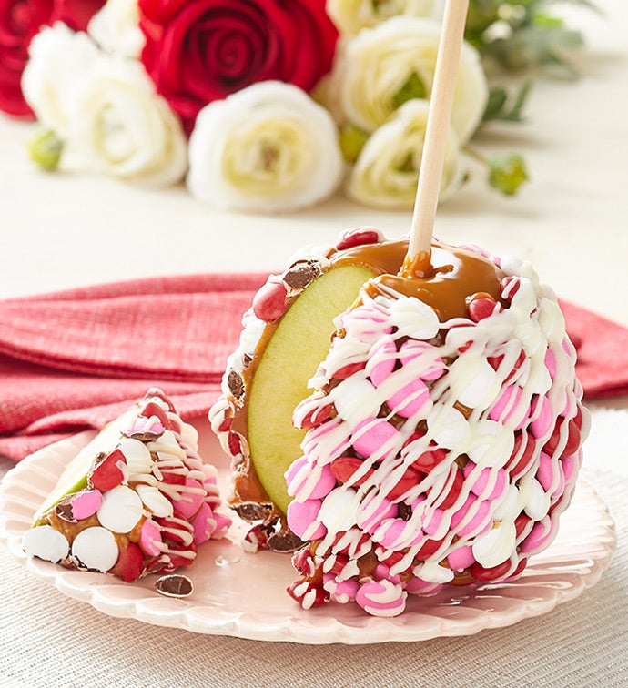 Kiss Me Valentine's Day Caramel Apples - 4 Pack