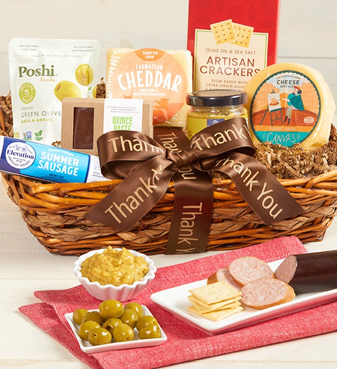 Thank You Epicurean Meat & Cheese Gift Basket