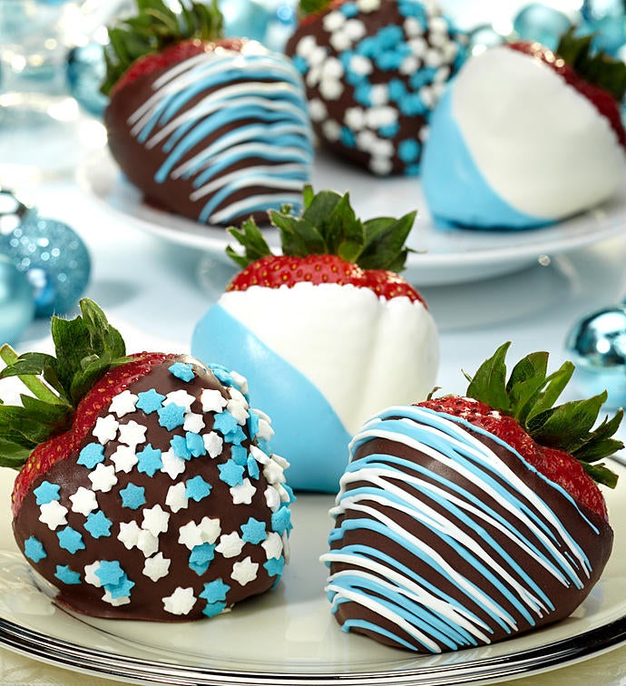 Hanukkah Chocolate Covered Strawberries