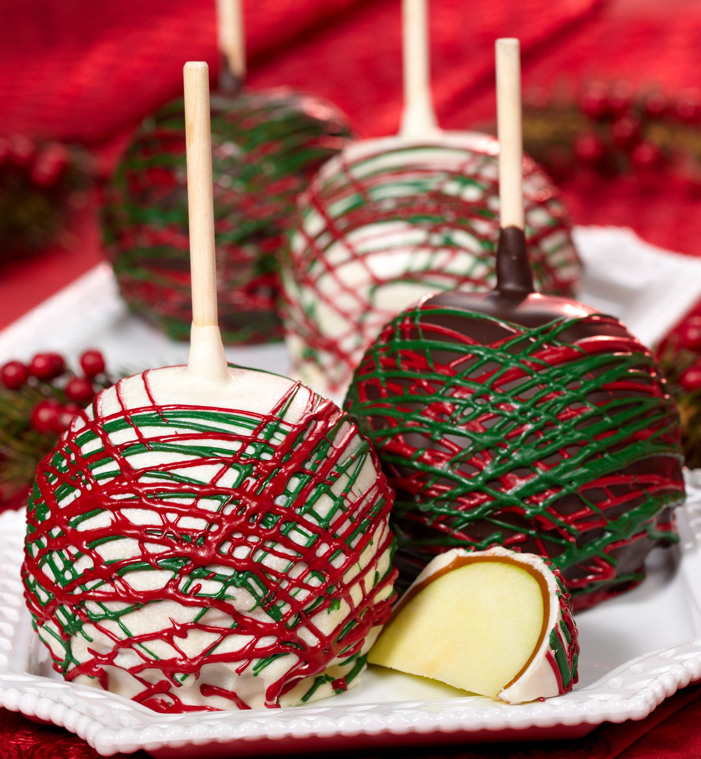 Deck the Halls Holiday Caramel Apples ct