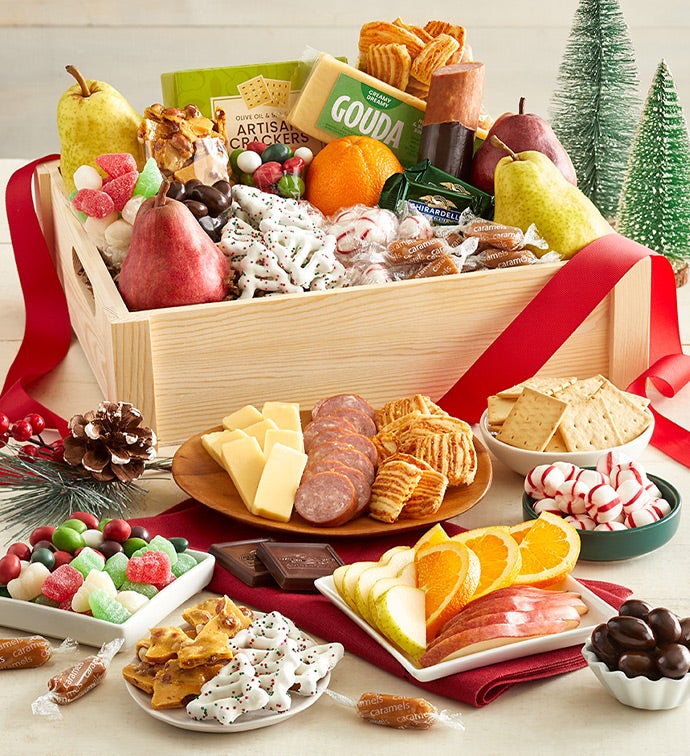 Holiday Tree Fruit &amp; Sweets Crate